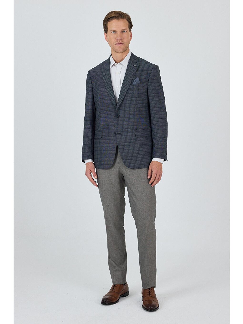 Lacivert Mono Yaka Bez Ayağı Tam Astar Esnek 4 Drop Comfort Fit Classic Ceket 1002250157-1