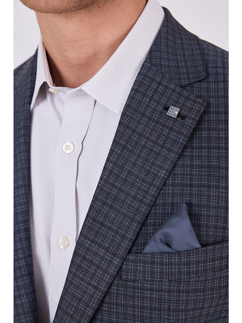 Lacivert Mono Yaka Bez Ayağı Tam Astar Esnek 4 Drop Comfort Fit Classic Ceket 1002250157-3