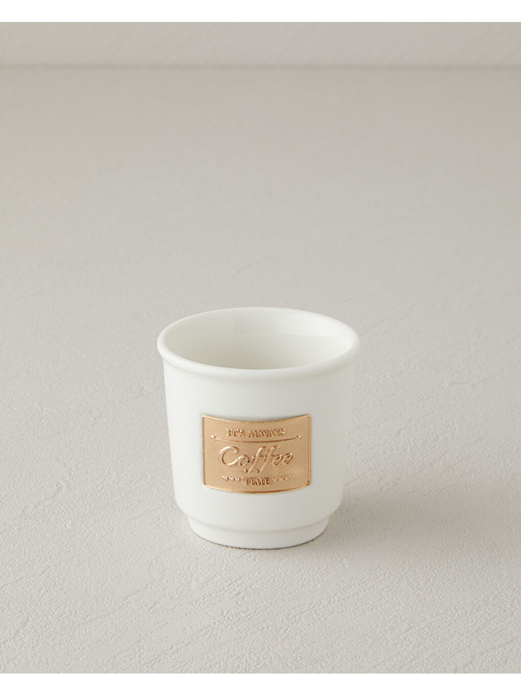 Goldy New Bone China Espresso Fincan 90 ml Beyaz-Gold-1