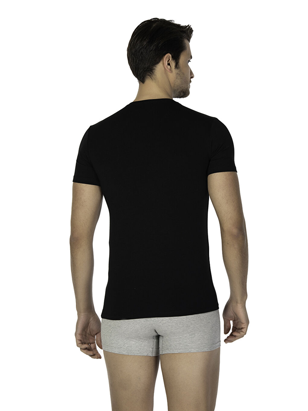 Siyah DS Damat Comfort Bisiklet Yaka T-shirt SİYAH-2