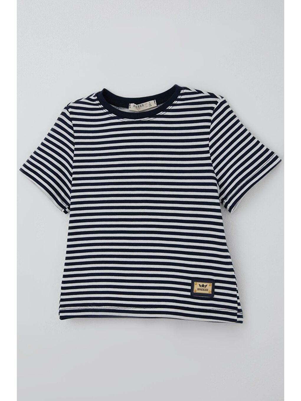 Kız Çocuk Pantolonlu Takım Arma Detaylı Pantolonu Fiyonk Aksesuarlı Lacivert (6-12 Yaş)-5