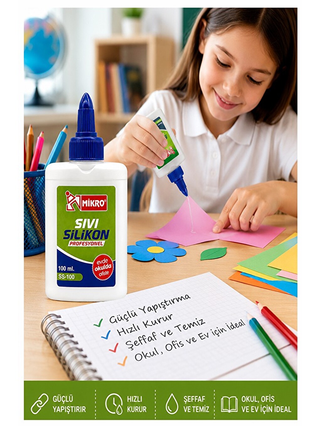 Sıvı Silikon Yapıştırıcı 100 Ml 3 Adet Mikro Silikon Yapıştırıcı Sıvı 100 Gr Plastik Cam Mermer Kağı-1