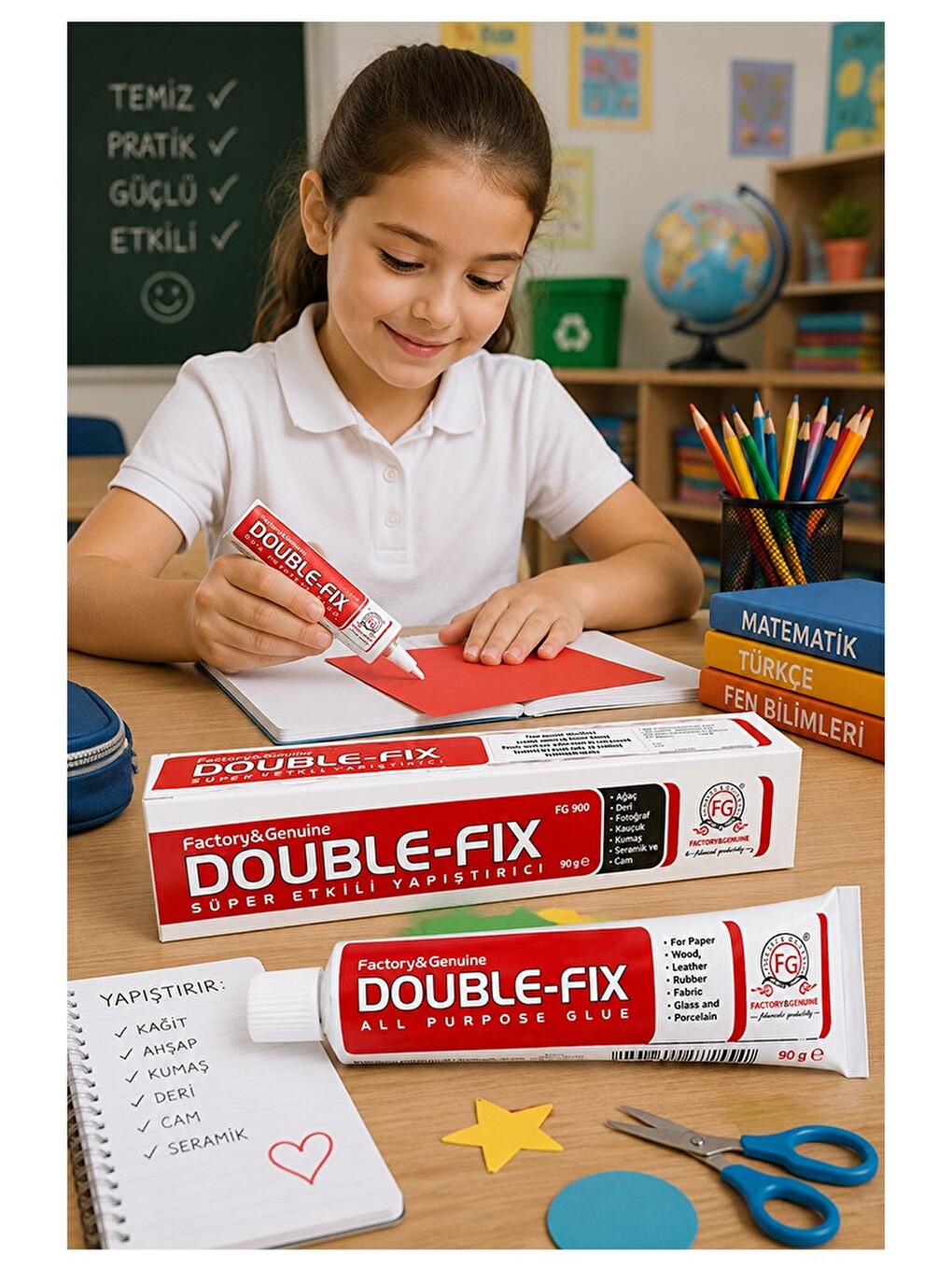 Sıvı Yapıştırıcı 90 Gr Tüp Double-fix Çok Amaçlı Kuvvetli Yapıştırıcı 3 Adet Okul Büro Yapıştırıcısı-3