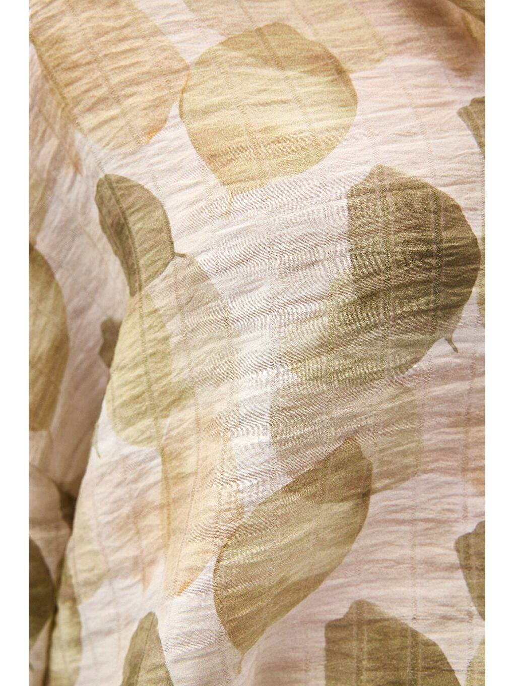 Kolu Katlamalı İnce Gömlek - Haki-5