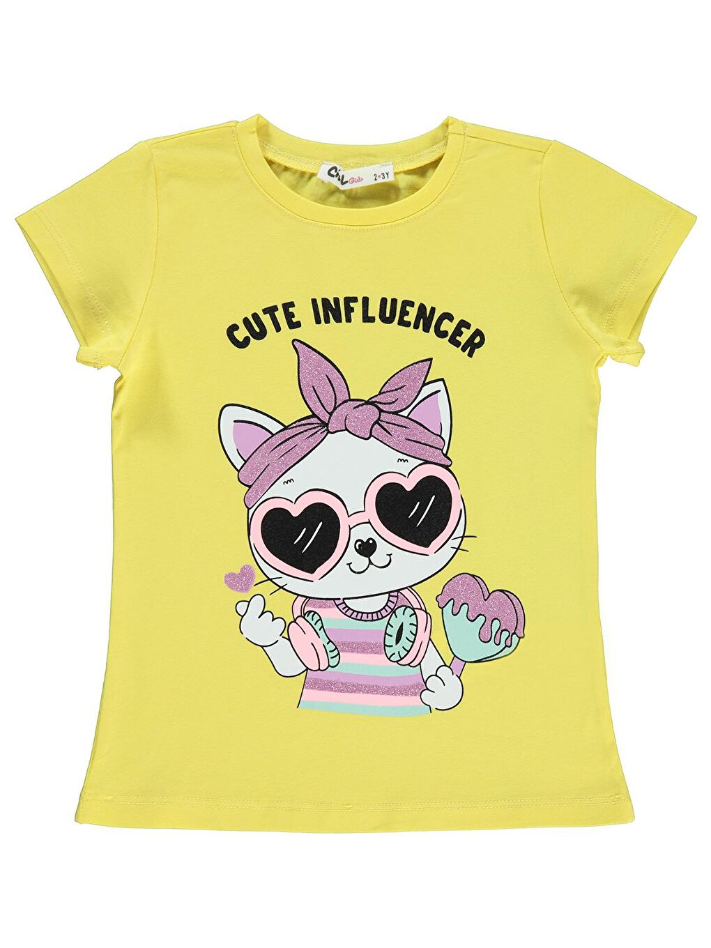 Girls Kız Çocuk Tişört 2-5 Yaş Sarı
