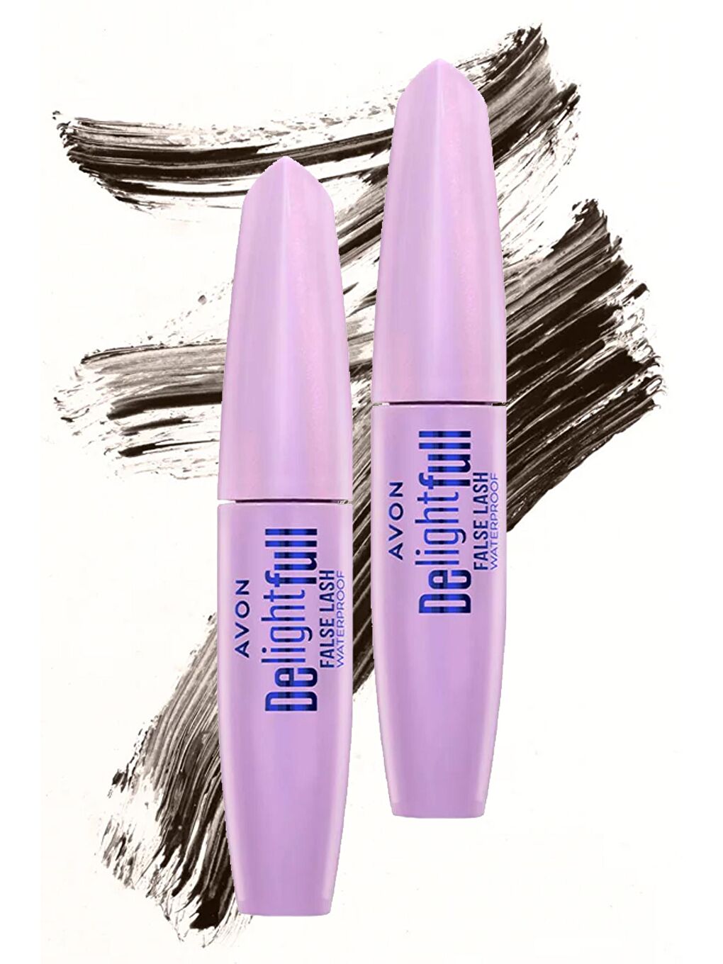 AVON Renksiz Delightful False Lash Suya Dayanıklı Maskara 10 Ml. Lava Brown İkili Set