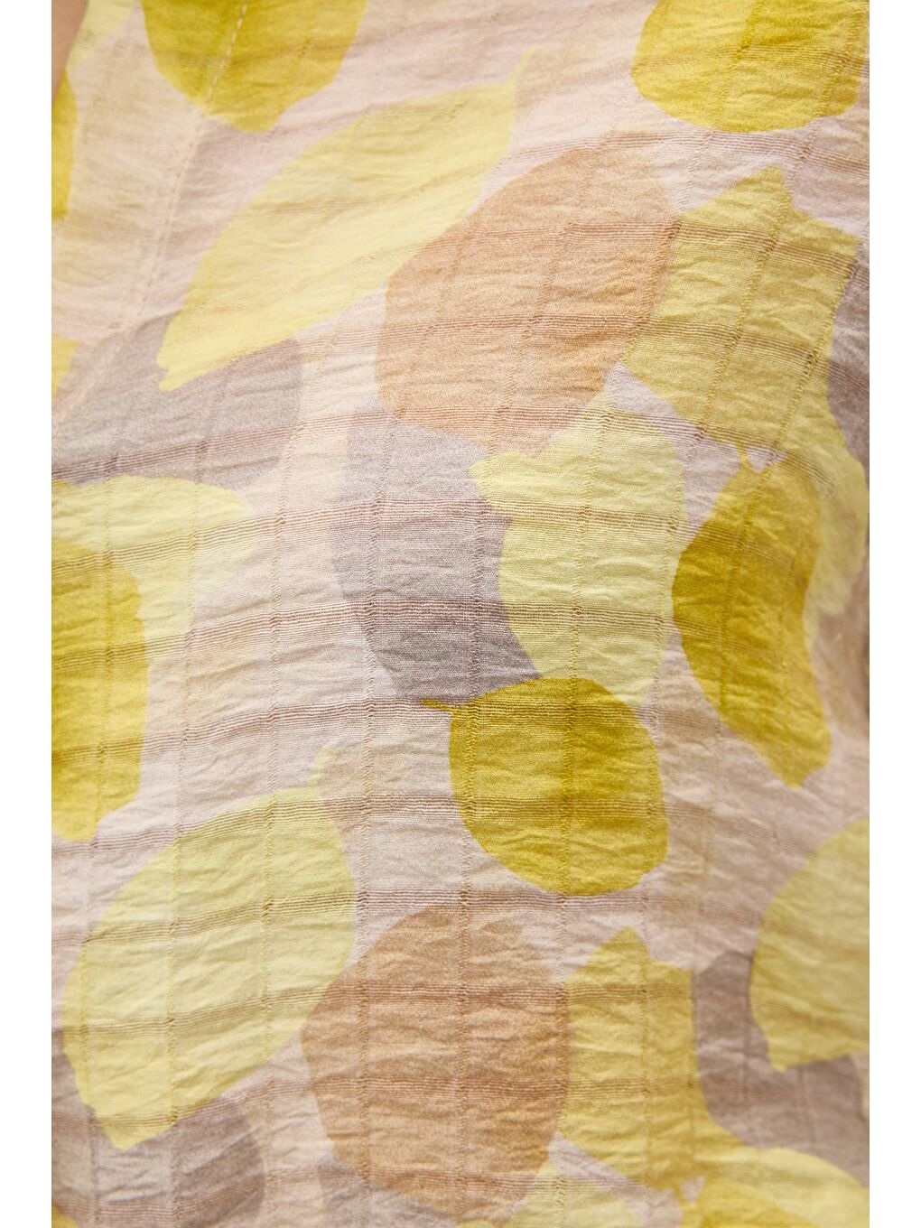 Kolu Katlamalı İnce Gömlek - Sarı-6