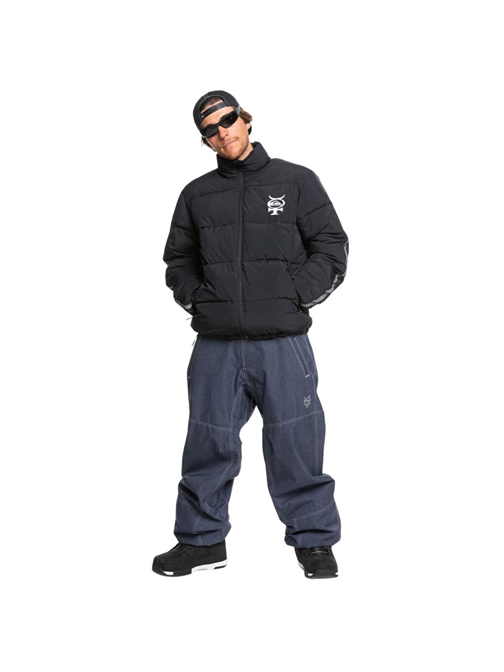 Puff The Dragon Erkek Siyah Snowboard Ceketi-6