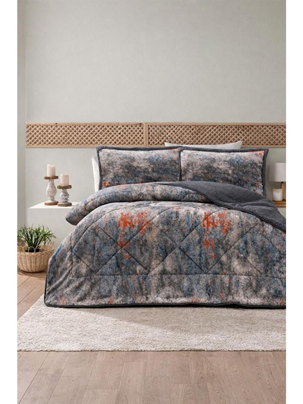 Karışık Elora Çift Kişilik Yatak Örtüsü 220x240 Cm