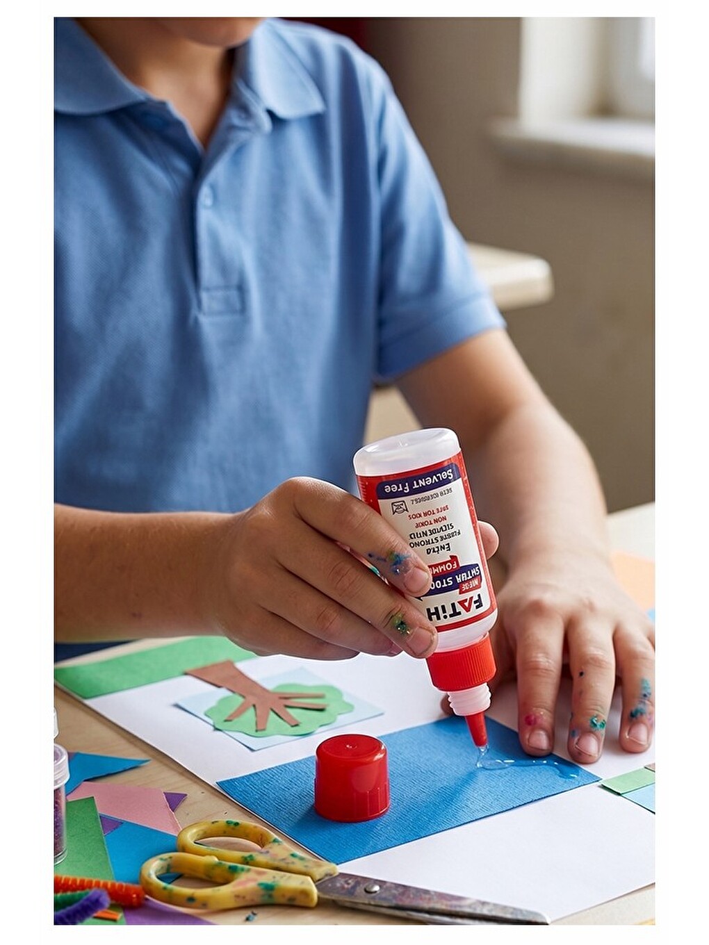 Sıvı Yapıştırıcı Çift Uçlu Şeffaf 30ml 6 Adet Fatih Çift Taraflı Uhu Kağıt Karton Yapıştırıcısı Okul-5