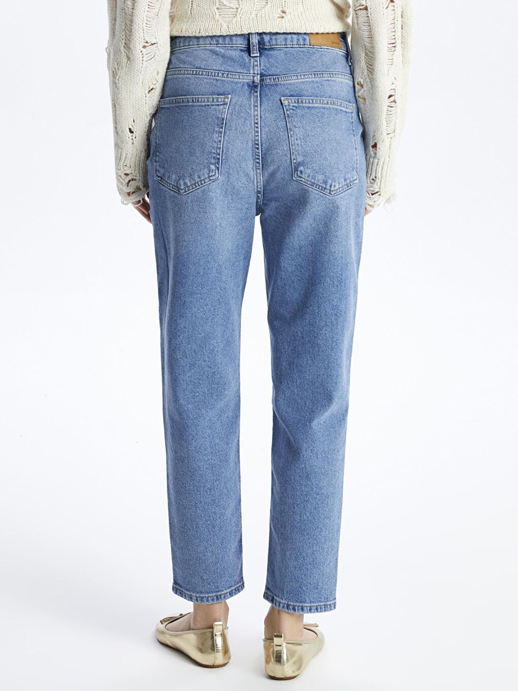 Dexia İndigo Paris - Mom Jeans Denim Pantolon - Mid Renk - 4