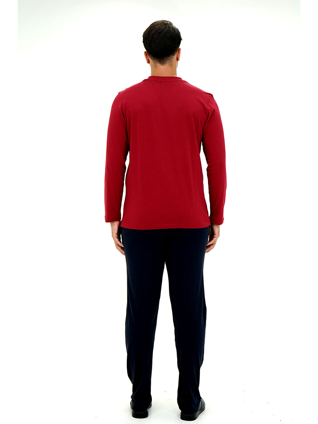 Bordo DS Damat Pijama Tk.Yarım Patlı Uzunkol BORDO-2