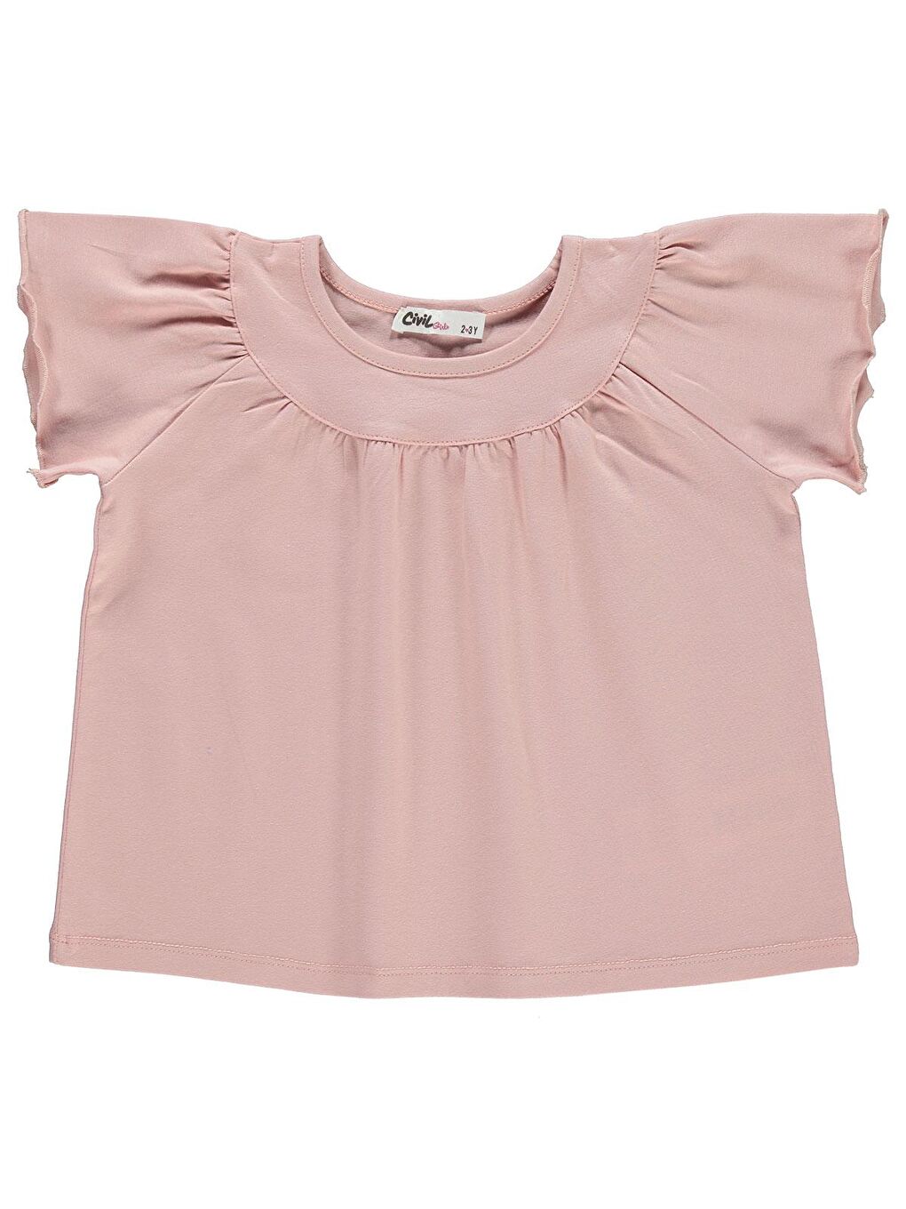 Pembe Girls Kız Çocuk Tişört 2-5 Yaş Pudra