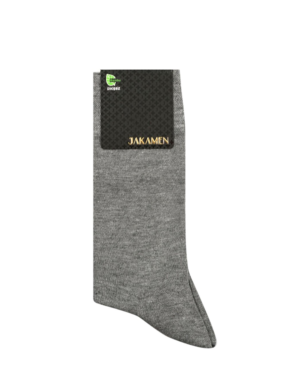 Gri Bambu Tekli Soket Çorap