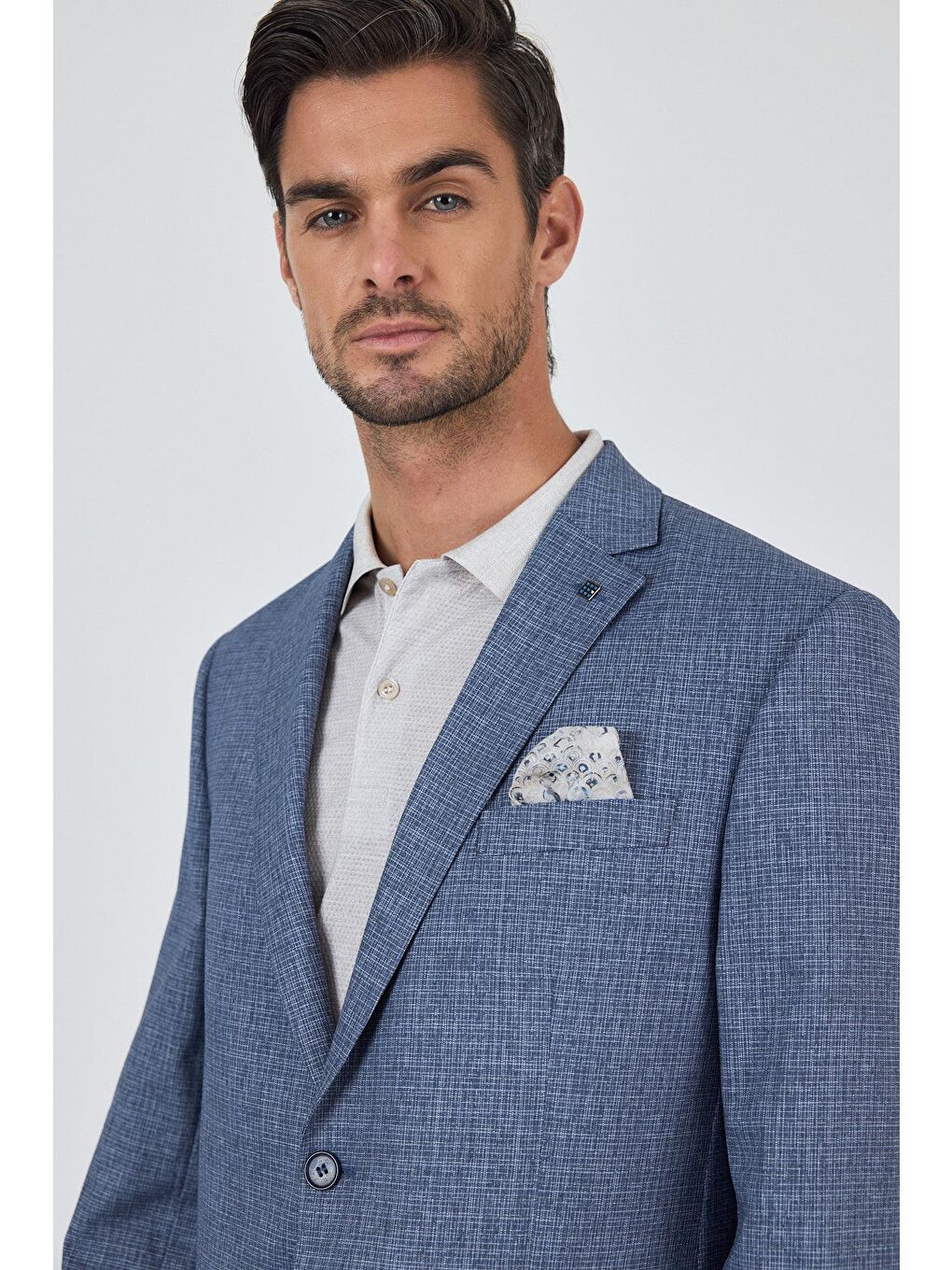 Lacivert Mono Yaka Bez Ayağı Tam Astar Esnek 4 Drop Comfort Fit Classic Ceket 1002250156-3