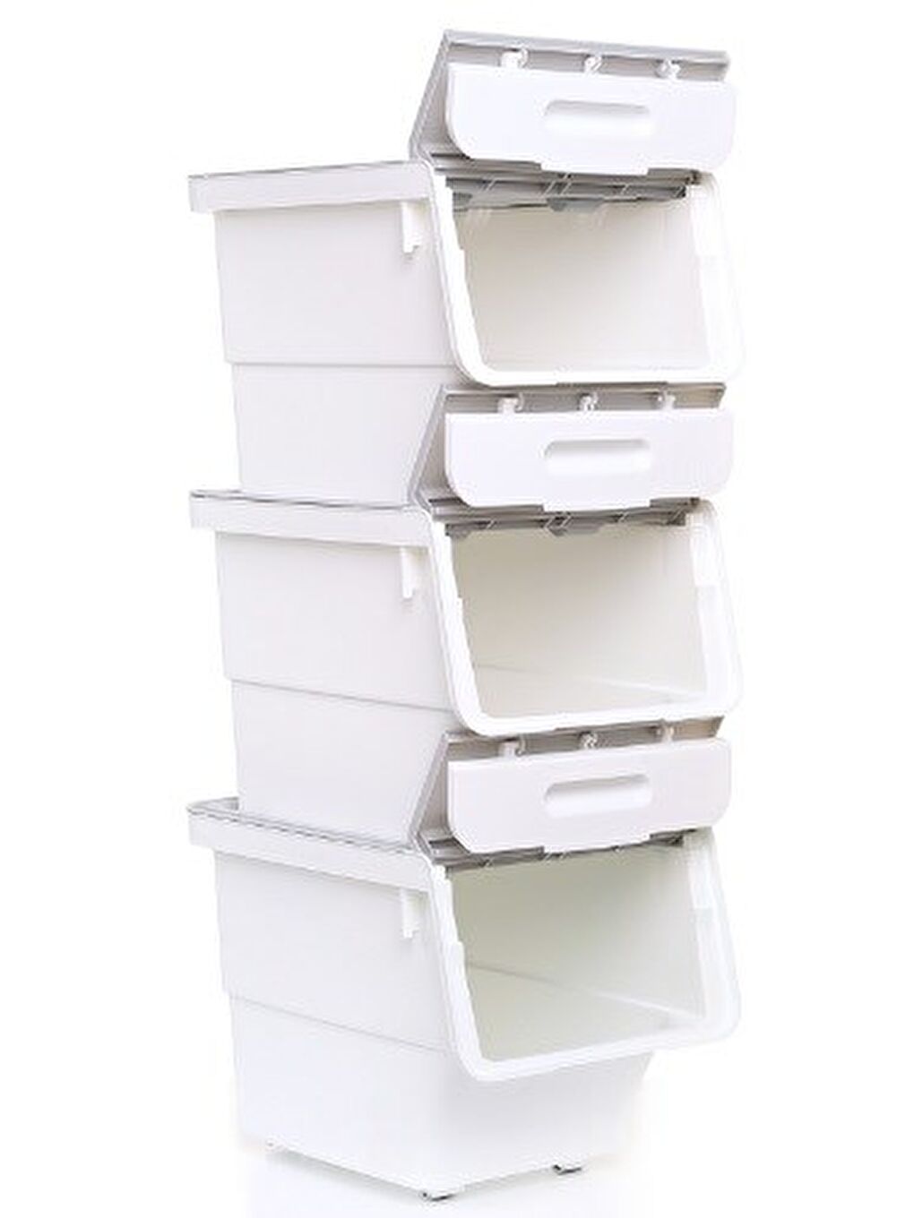 Motek Gri Mt07 Tekerlekli Eşya Ve Erzak Kutusu 3 Katlı 3x12 Lt Organizer