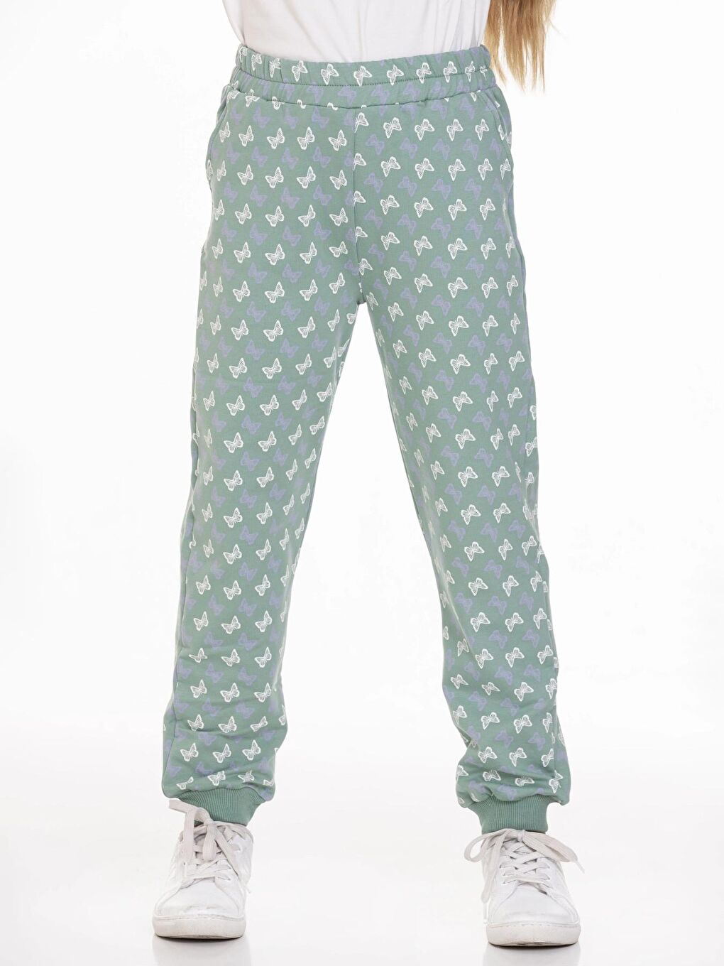 Yeşil Kelebek Baskılı Eşofman Altı 54932-1