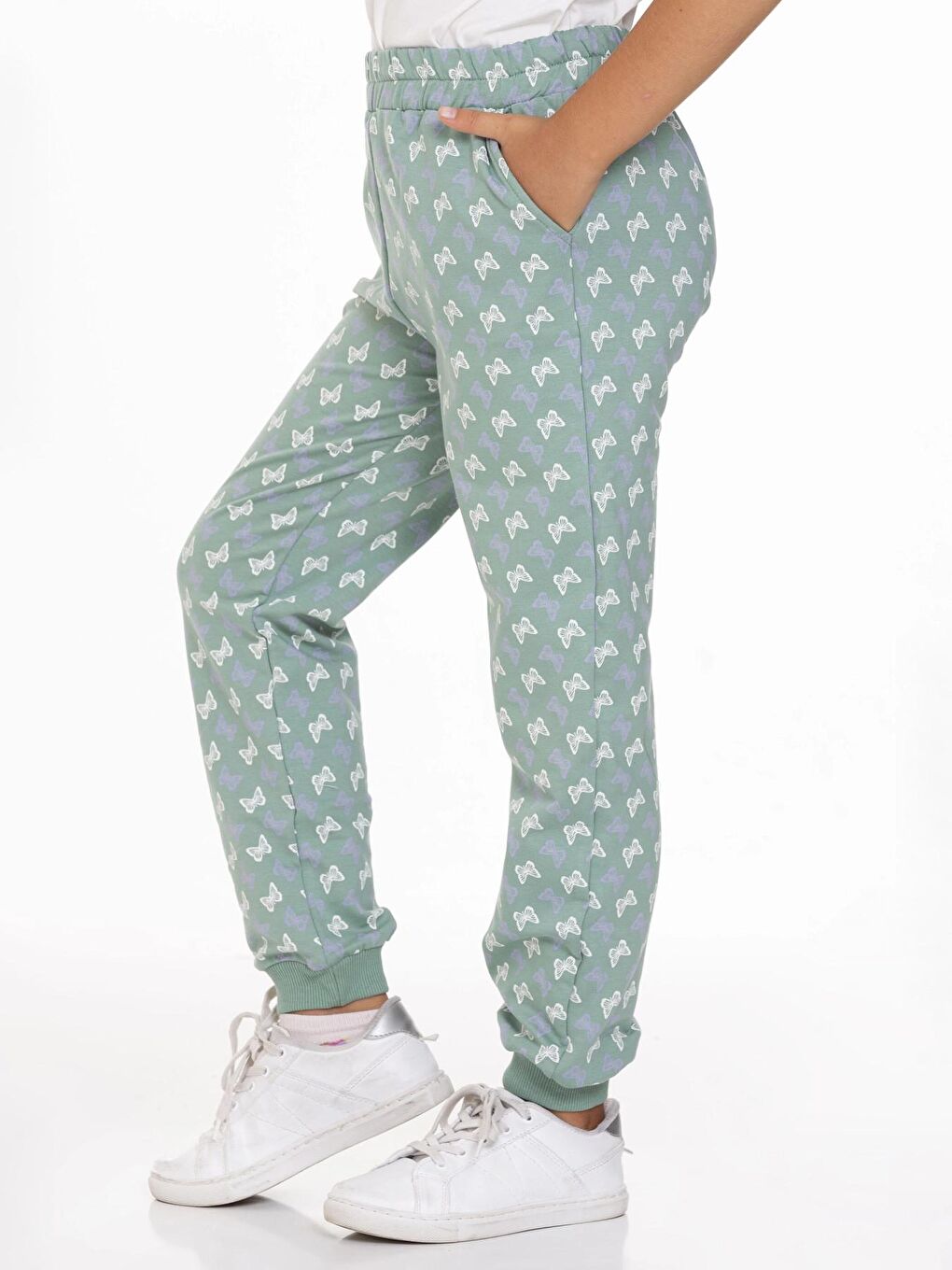 Yeşil Kelebek Baskılı Eşofman Altı 54932-2