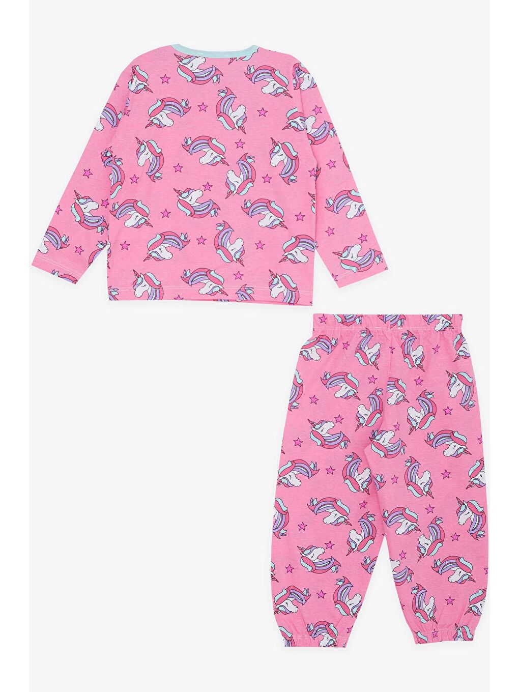 Kız Bebek Pijama Takımı Desenli Pembe (9 Ay-1 Yaş)-1
