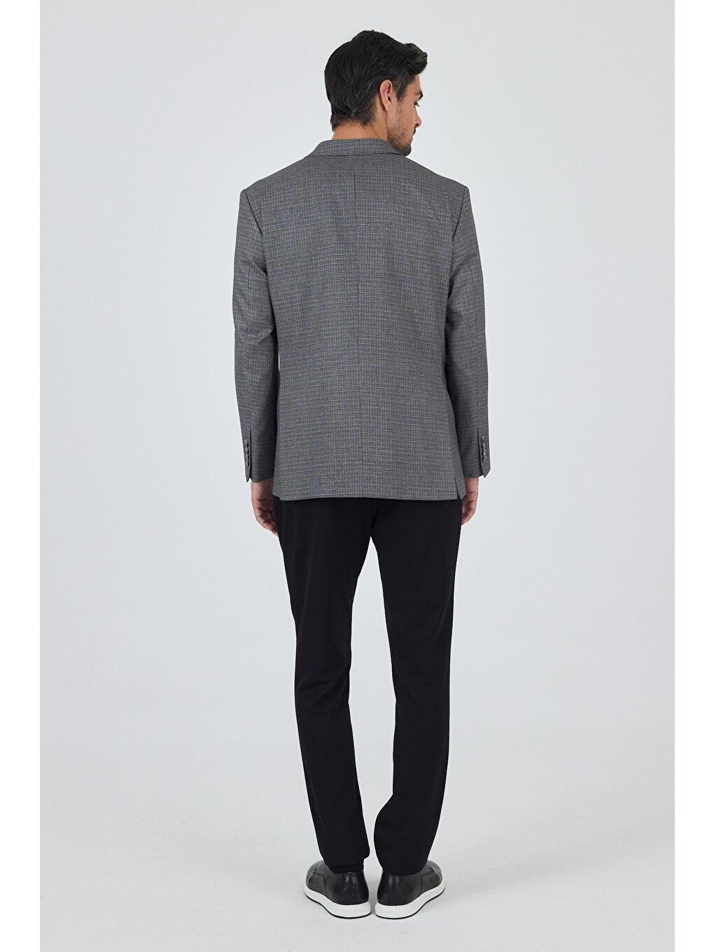 Gri Füme Mono Yaka Bez Ayağı Tam Astar Esnek 4 Drop Comfort Fit Classic Ceket 1002250156-4