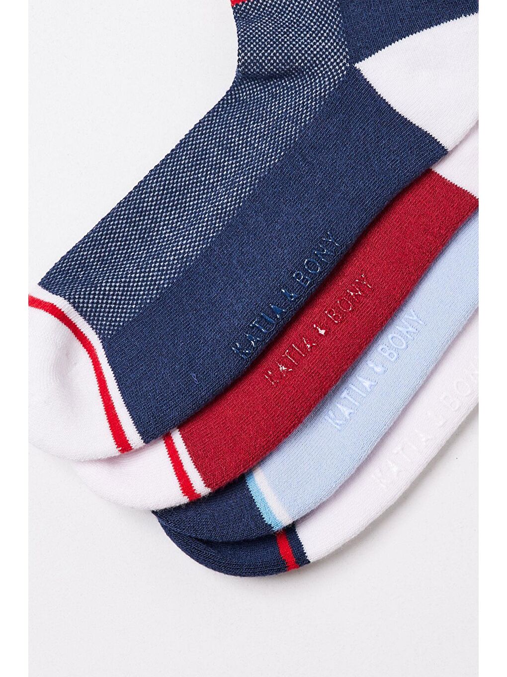 Karışık 4'Lü Pamuklu Erkek Step Çorap Desenli-5