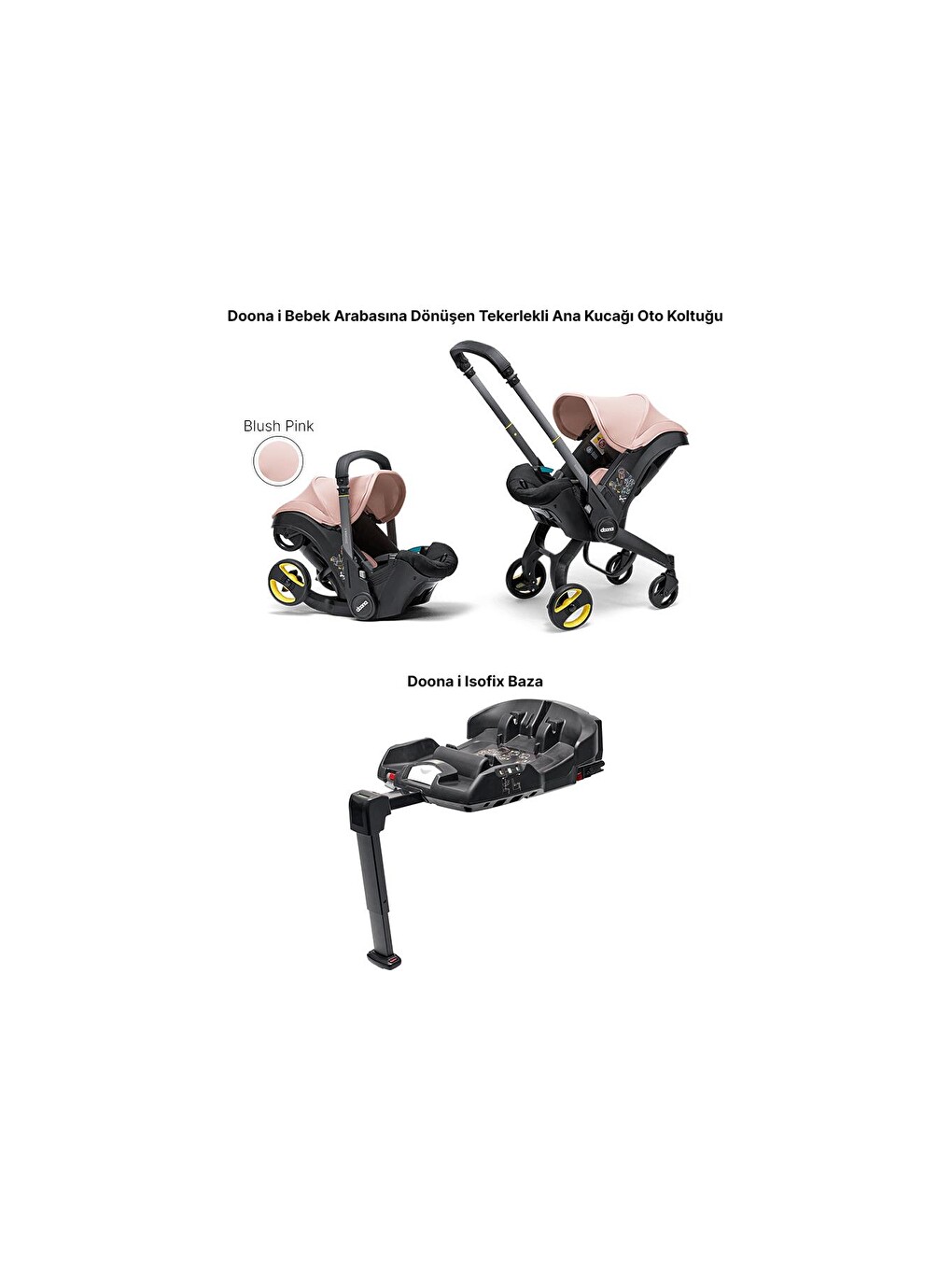 İ Bebek Arabasına Dönüşen İ-size Ana Kucağı Oto Koltuğu + Isofix Baza-1