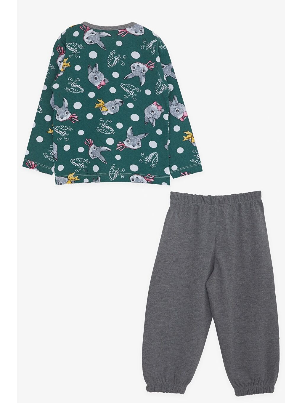 Breeze Kız Bebek Pijama Takımı Tavşancık Desenli Yeşil (9 Ay-1.5 Yaş) - 1