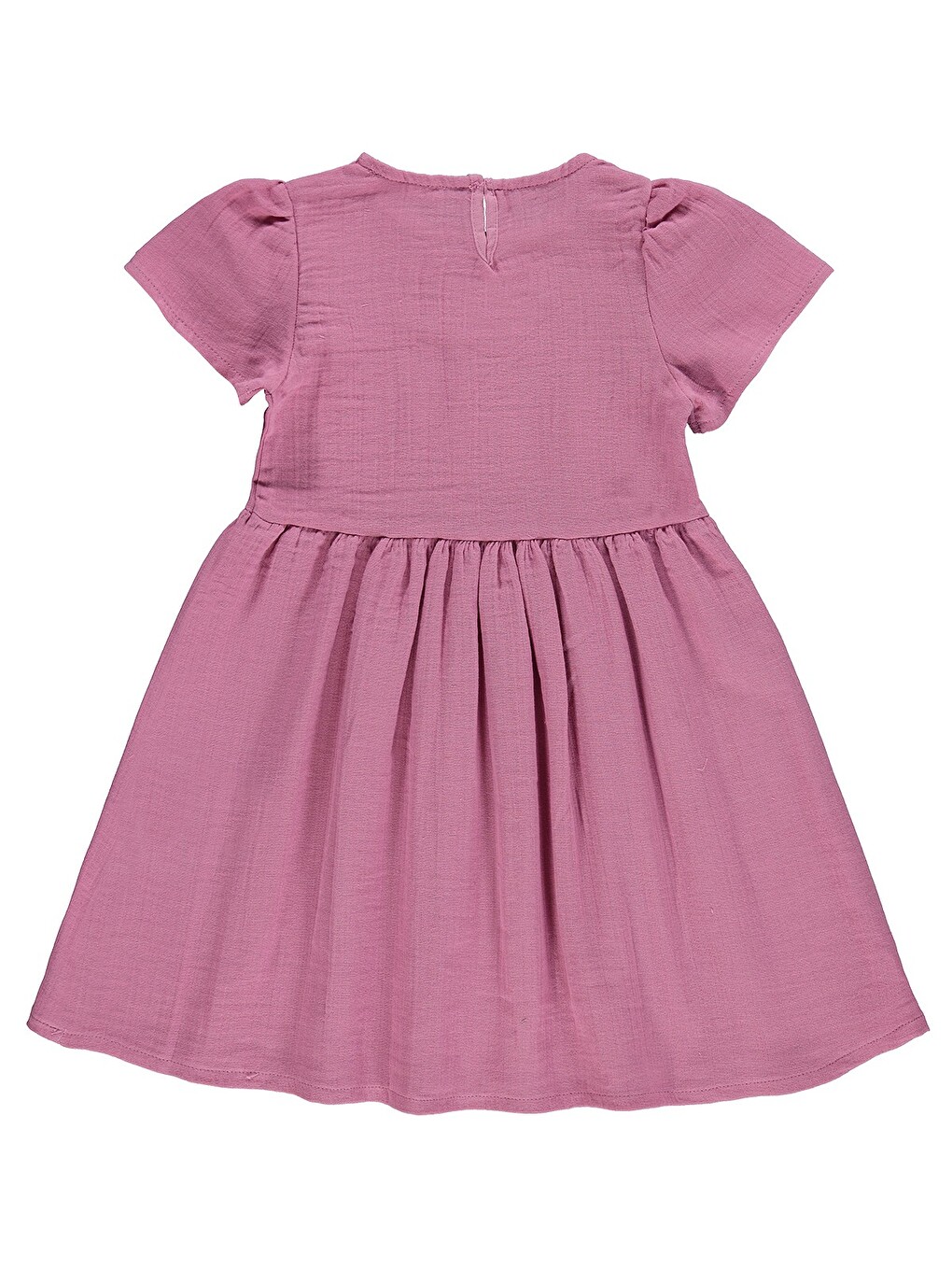 Girls Fiyonklu 10-13 Yaş Elbise - Pembe-1