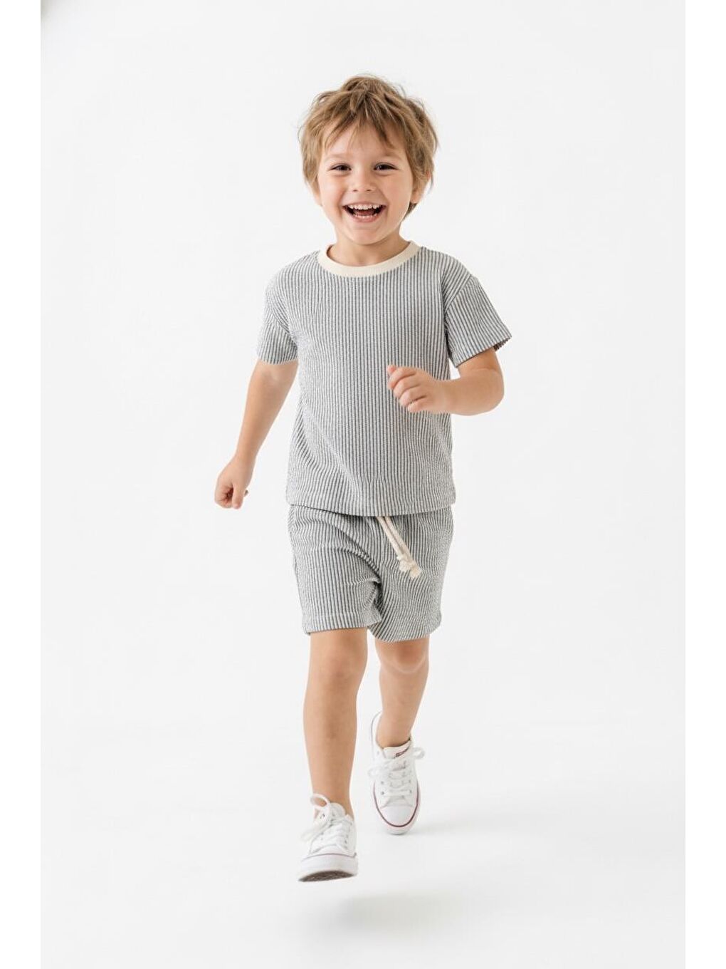 Haki Bürümcük Şort Tişört 2li Takım-2