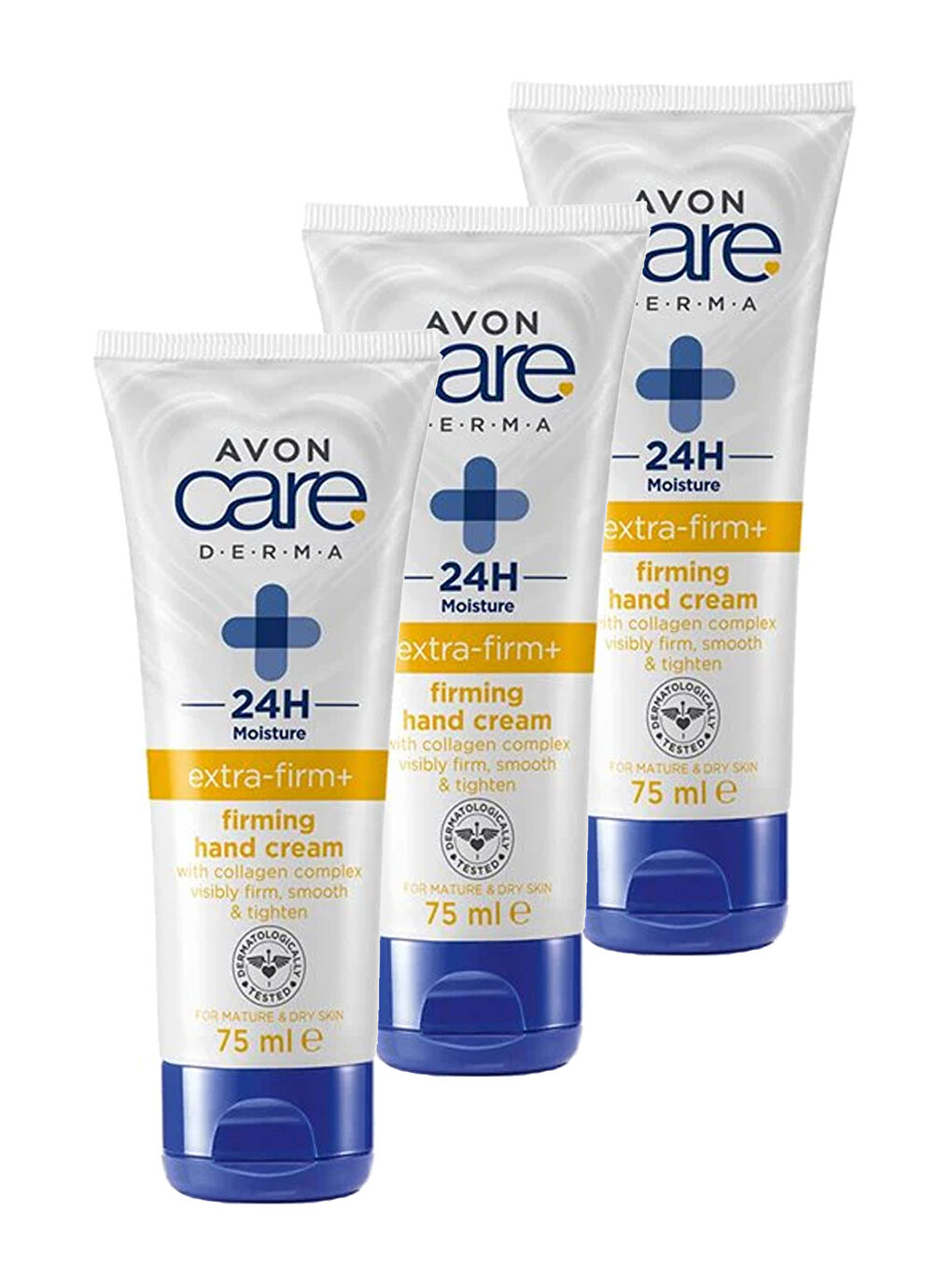 AVON Care Derma Ekstra Sıkılaştırıcı El Kremi 75 Ml. Üçlü Set