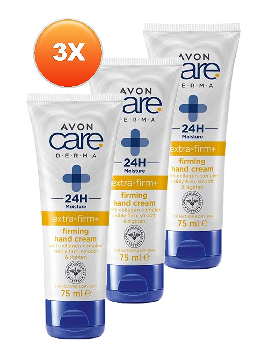 AVON Care Derma Ekstra Sıkılaştırıcı El Kremi 75 Ml. Üçlü Set - 1