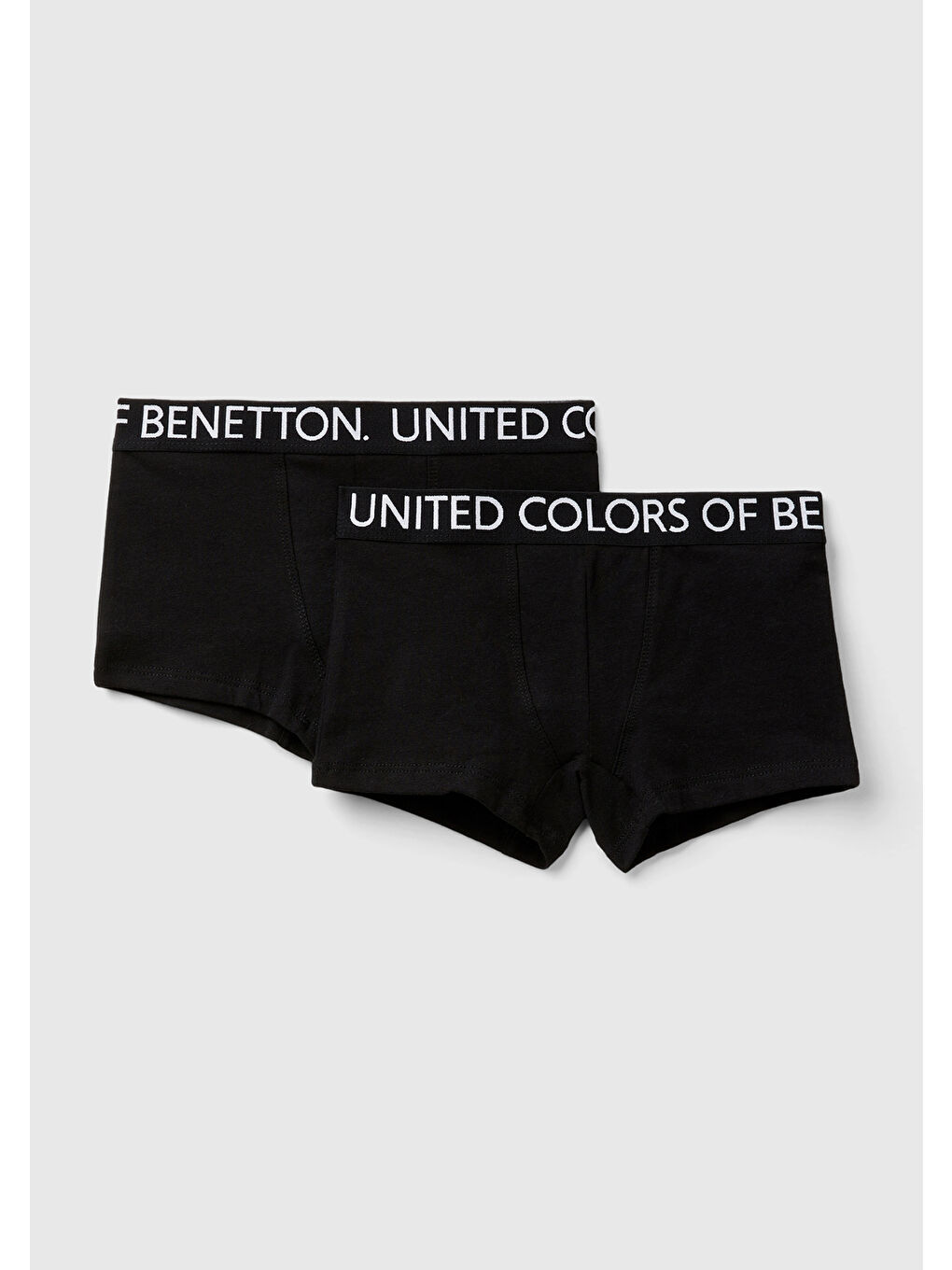 United Colors Of Benetton Erkek Çocuk Siyah Mix Beli Logo Baskılı 2'li Boxer Seti