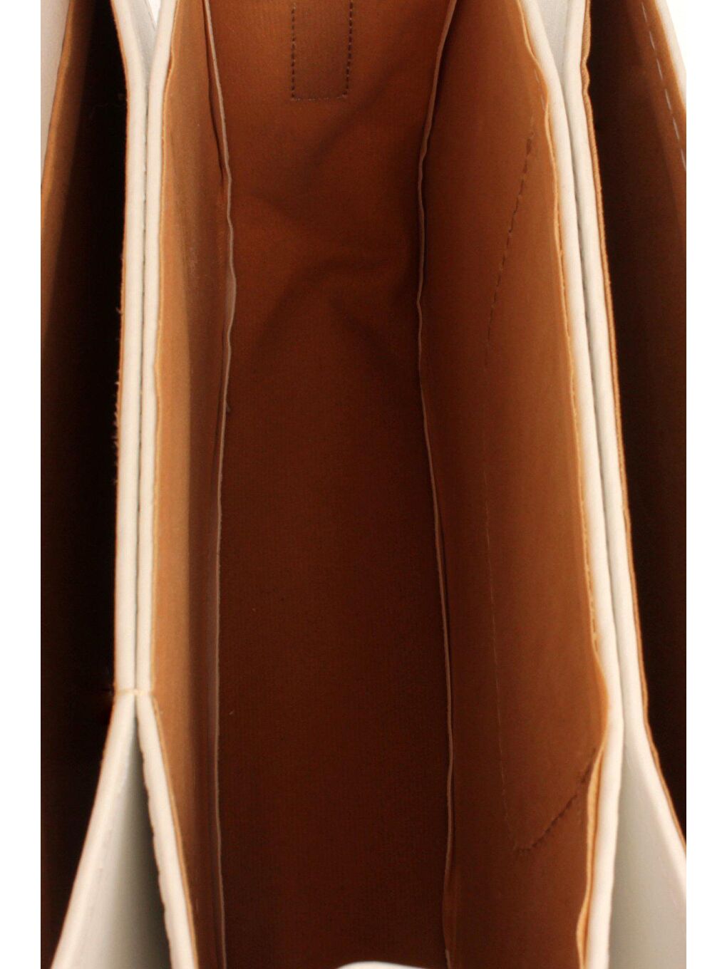 Beyaz Kadın Üç Bölmeli Dokuma Kolon Askılı Çıtçıtlı Üst Kapak Kararmaz Aksesuarlı Omuz Çantası (1813)-4