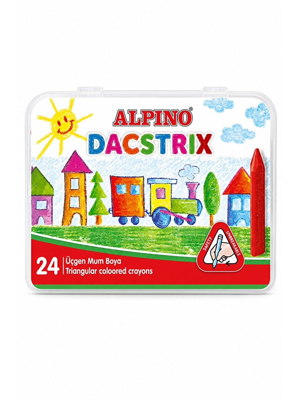 Mum Boya 24 Lü Plastik Kutu 1 Paket Alpino Dacstrix 24 Renk Mumboya Elleri Kirletmeyen Yıkanabilir S-1