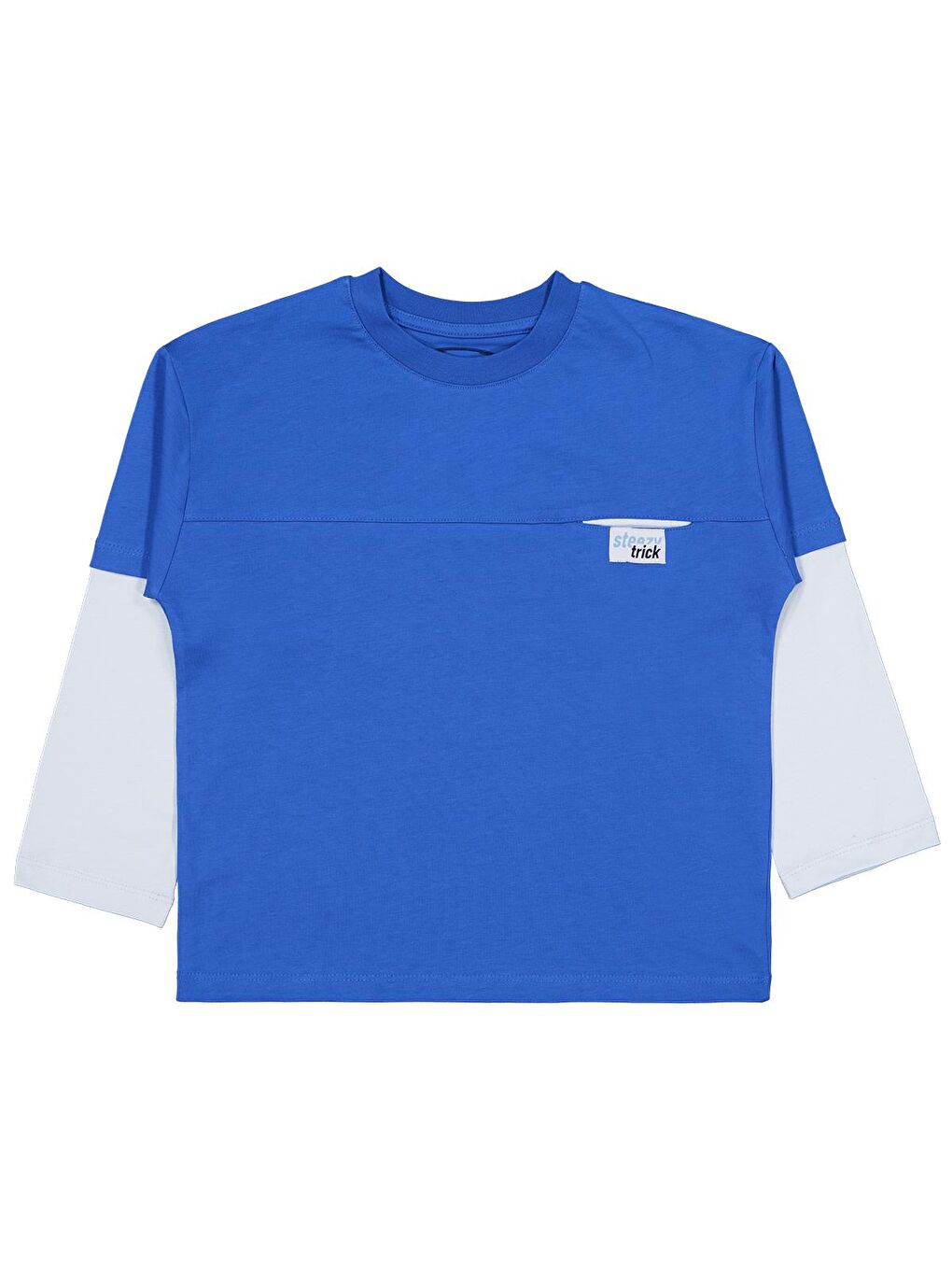 Boys Çıkma Kol - Etiketli 6-9 Yaş Sweatshirt - Mavi