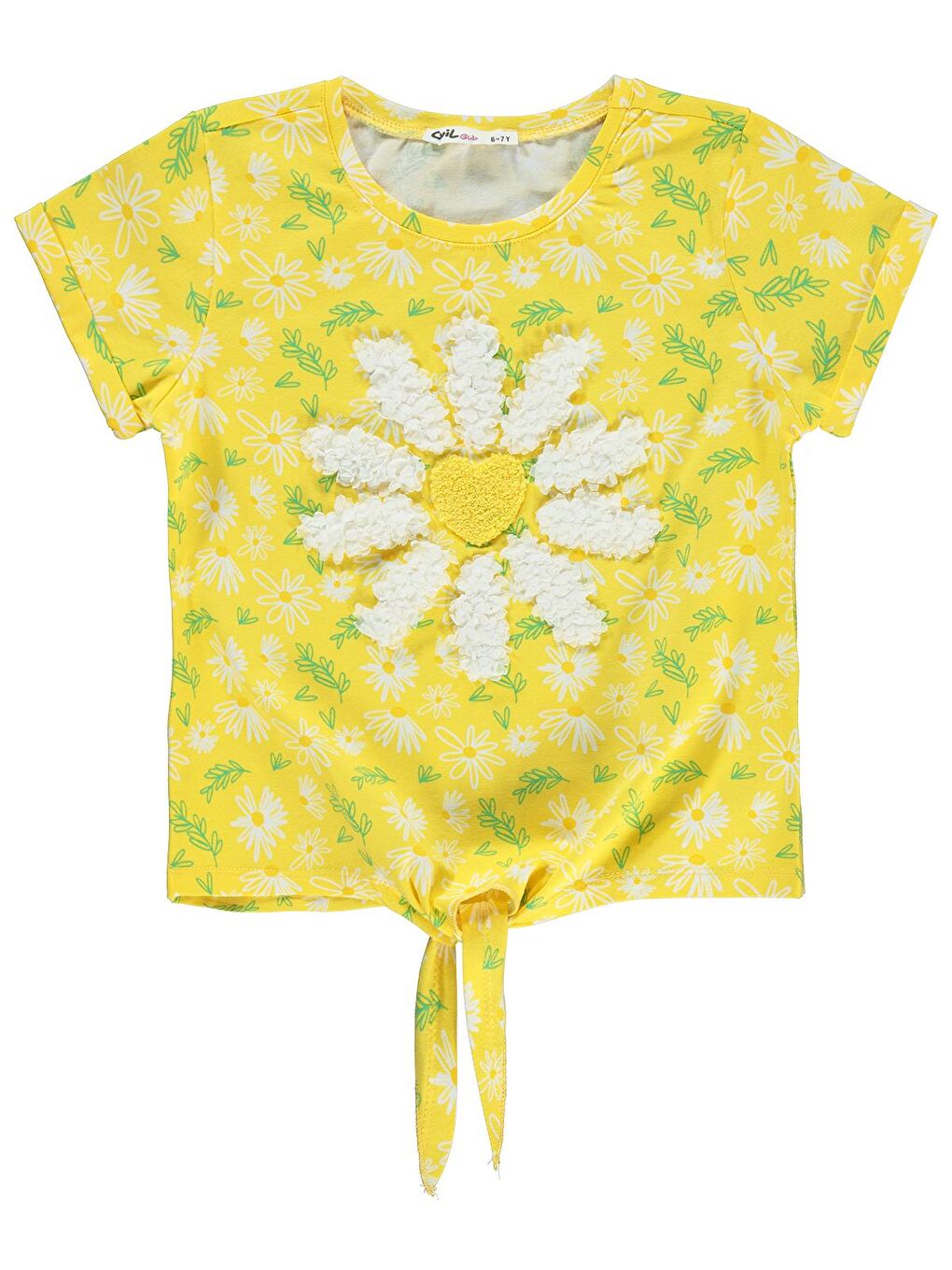 Sarı Girls Kız Çocuk Tişört 6-9 Yaş Ananas