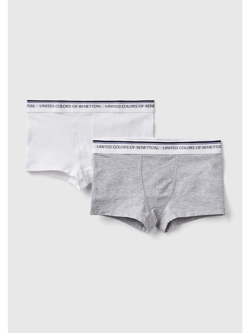 Erkek Çocuk Gri Beli Logo Baskılı 2'li Boxer Seti
