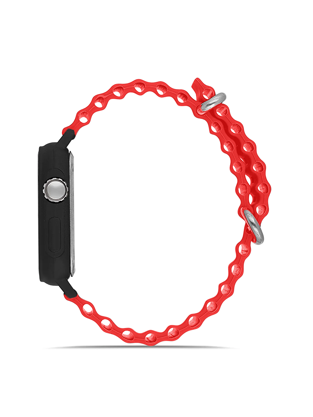 Kırmızı Silikon Unisex Dijital Led Kol Saati-1