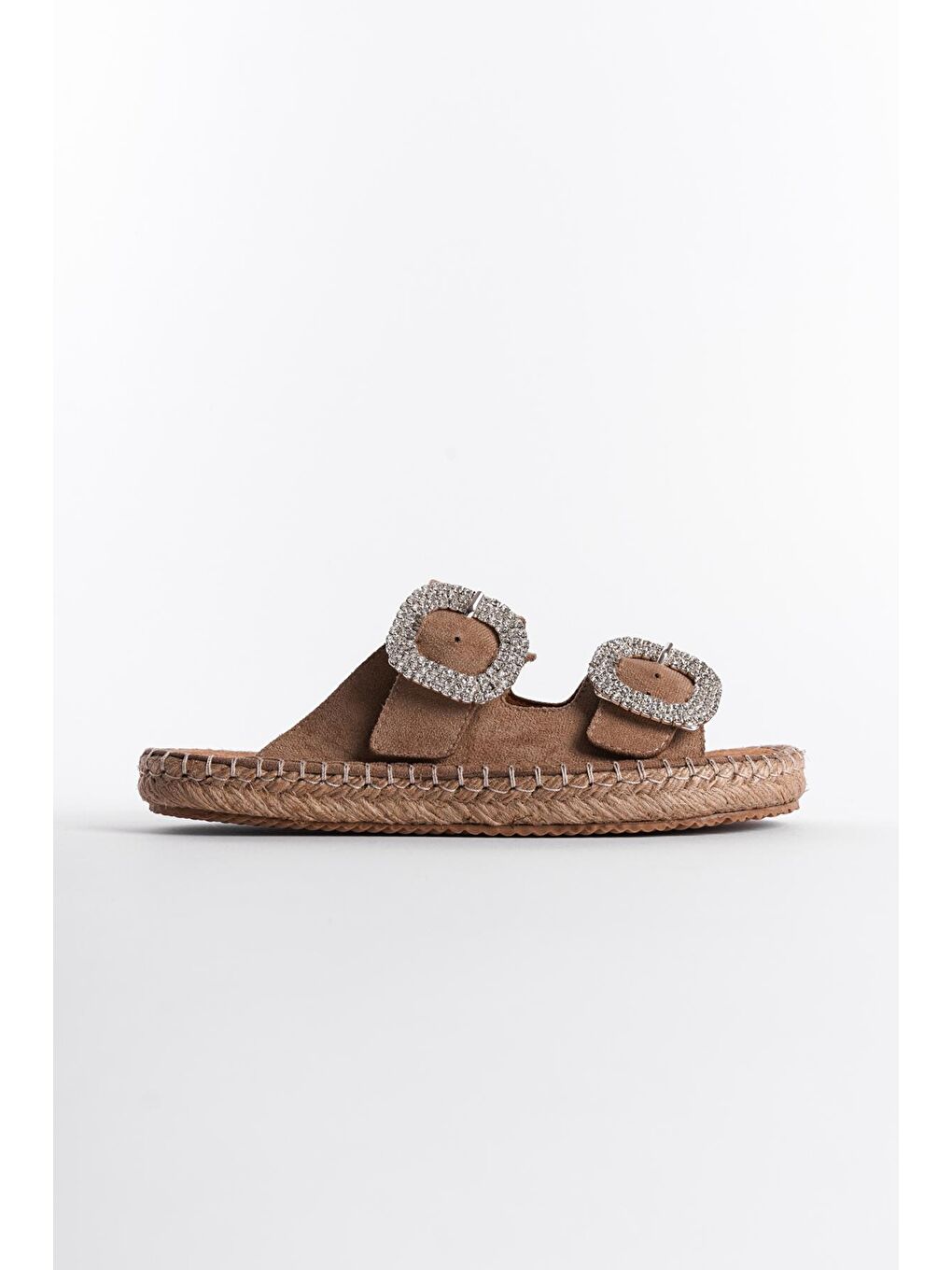 Capone Outfitters Bej Taşlı Kadın Espadril Terlik - 1