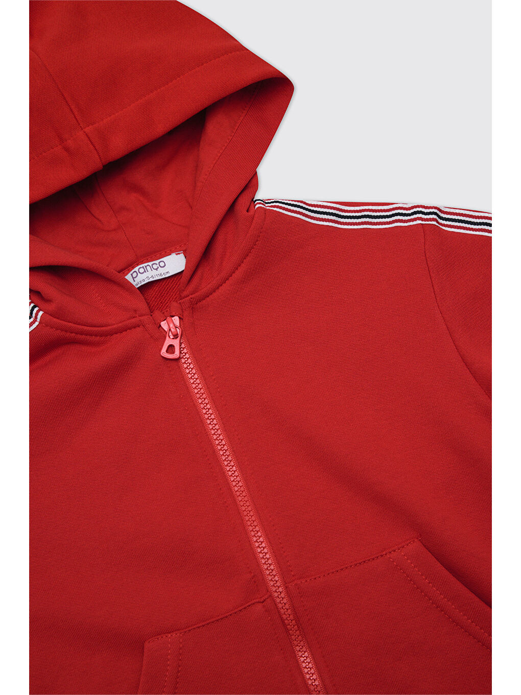 Erkek Çocuk Fermuarlı Kırmızı Sweatshirt-2