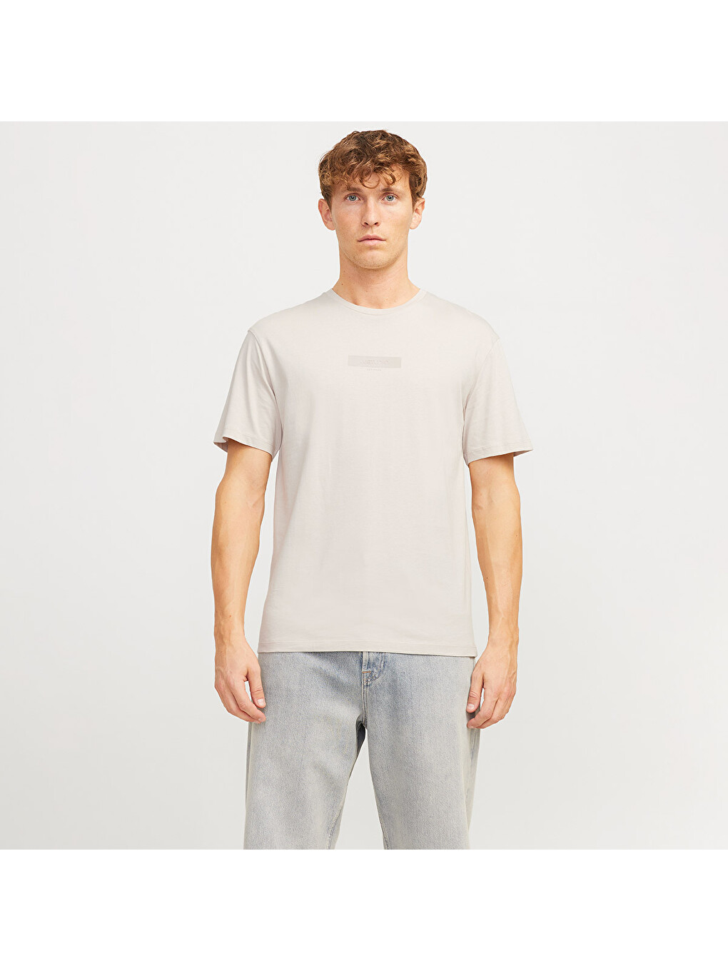 Taka Crew Neck Erkek Bej Yuvarlak Yaka Spor Tişört