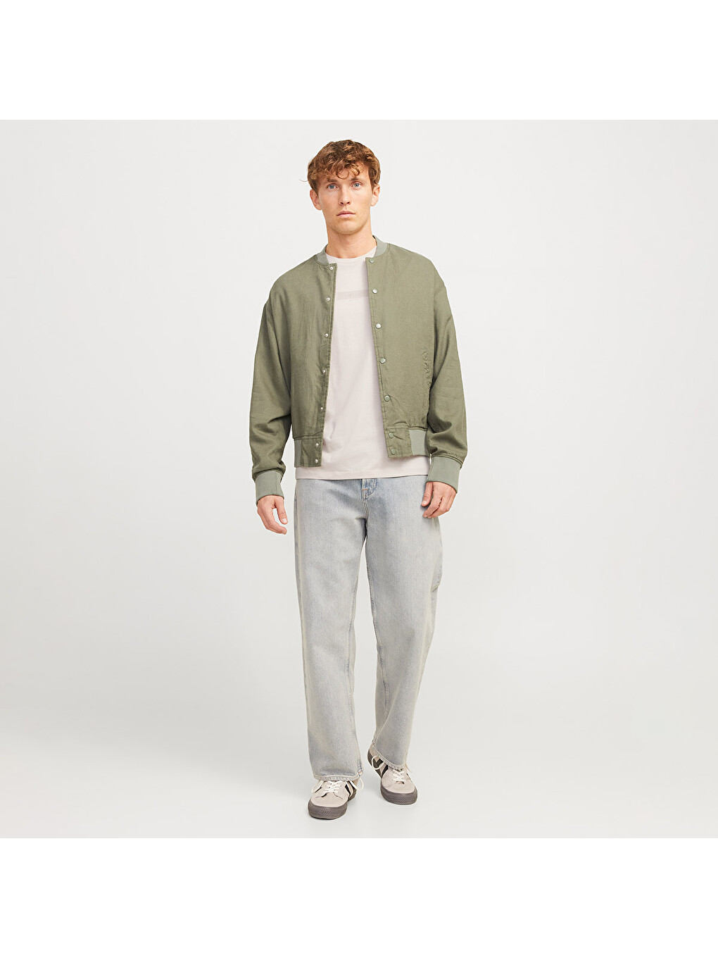 Taka Crew Neck Erkek Bej Yuvarlak Yaka Spor Tişört-1