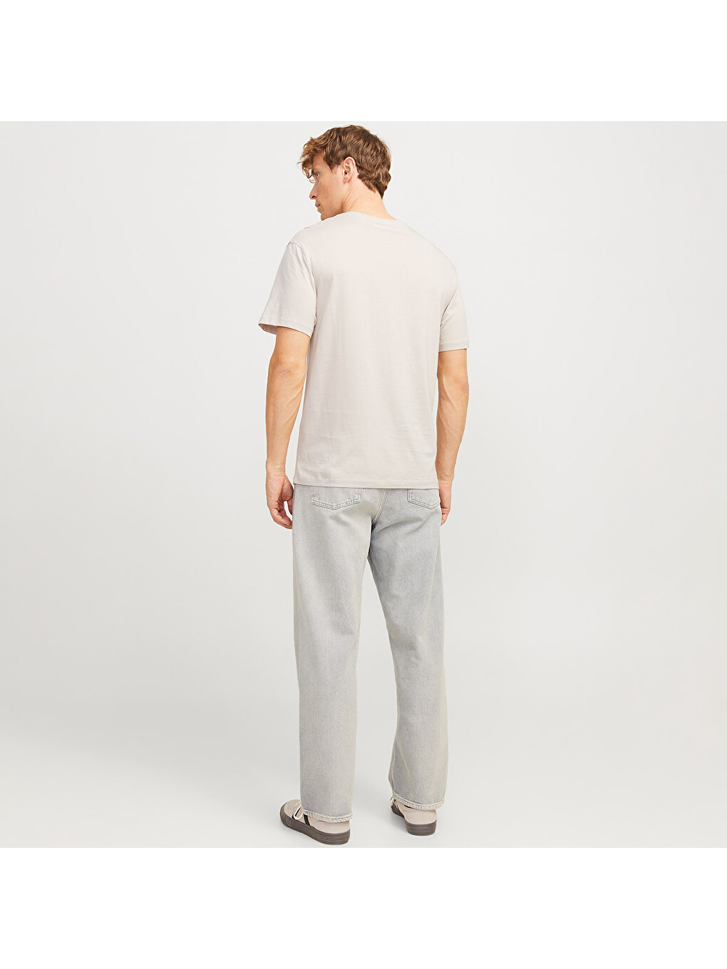 Taka Crew Neck Erkek Bej Yuvarlak Yaka Spor Tişört-4