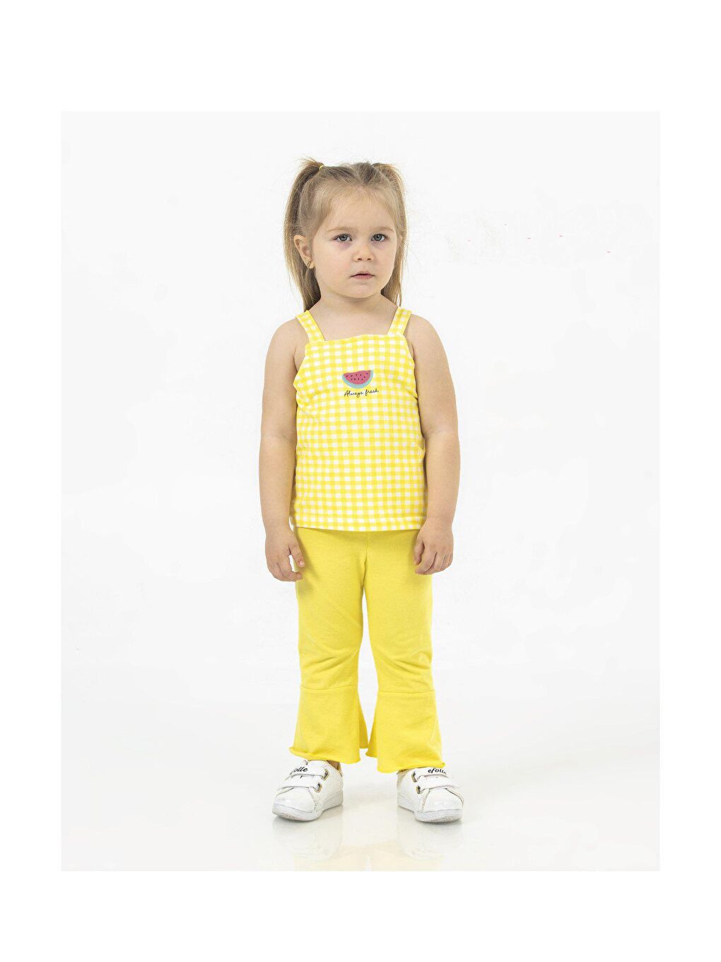 Harika KIDS Sarı Kız Bebek Askılı Model Alt-Üst Takım - 3