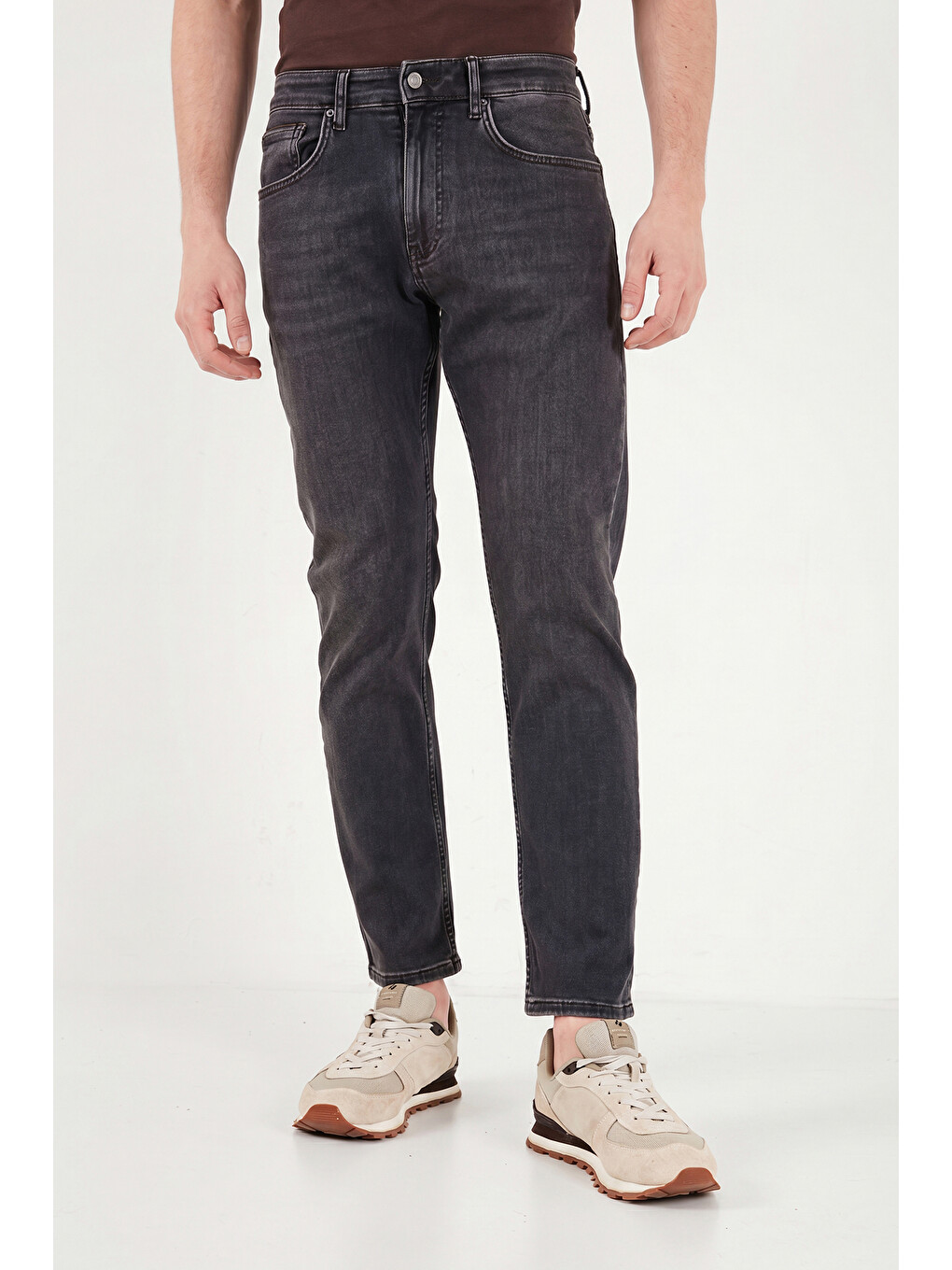 Siyah Pamuklu Comfort Fit Normal Bel Jeans 4412C88TEXAS-1