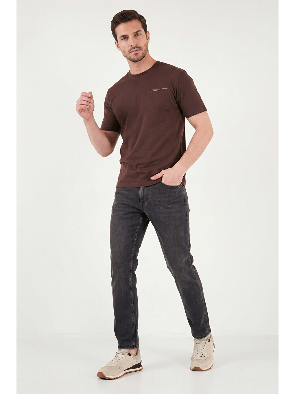 Siyah Pamuklu Comfort Fit Normal Bel Jeans 4412C88TEXAS-2