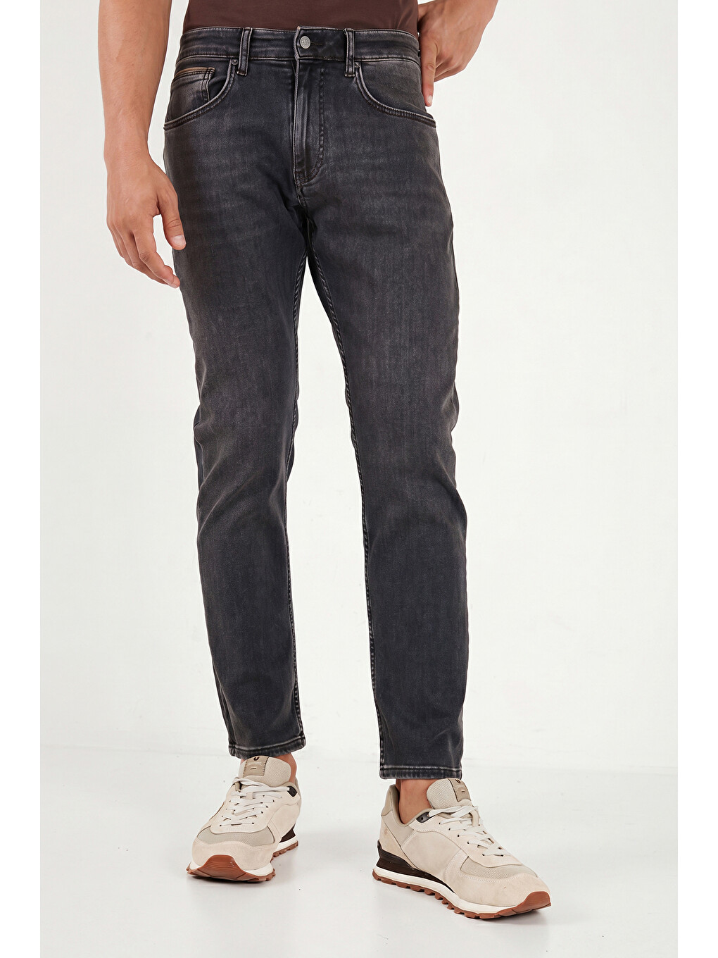 Siyah Pamuklu Comfort Fit Normal Bel Jeans 4412C88TEXAS-3