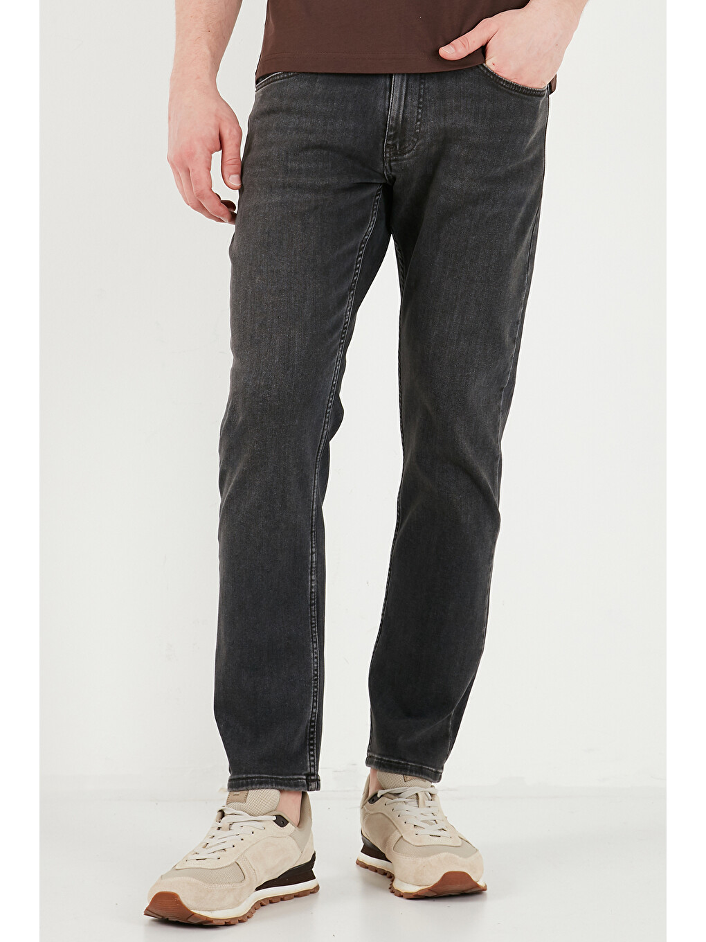Siyah Pamuklu Comfort Fit Normal Bel Jeans 4412C88TEXAS-4