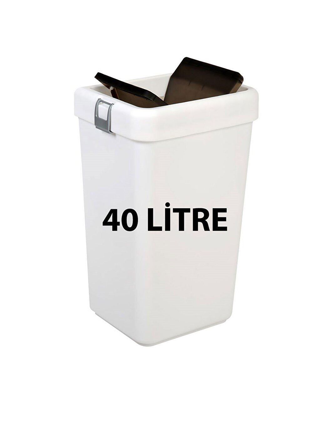 Motek Beyaz Comfort Dustbin 40 Litre Çöp Kutusu Kovası Beyaz - 1