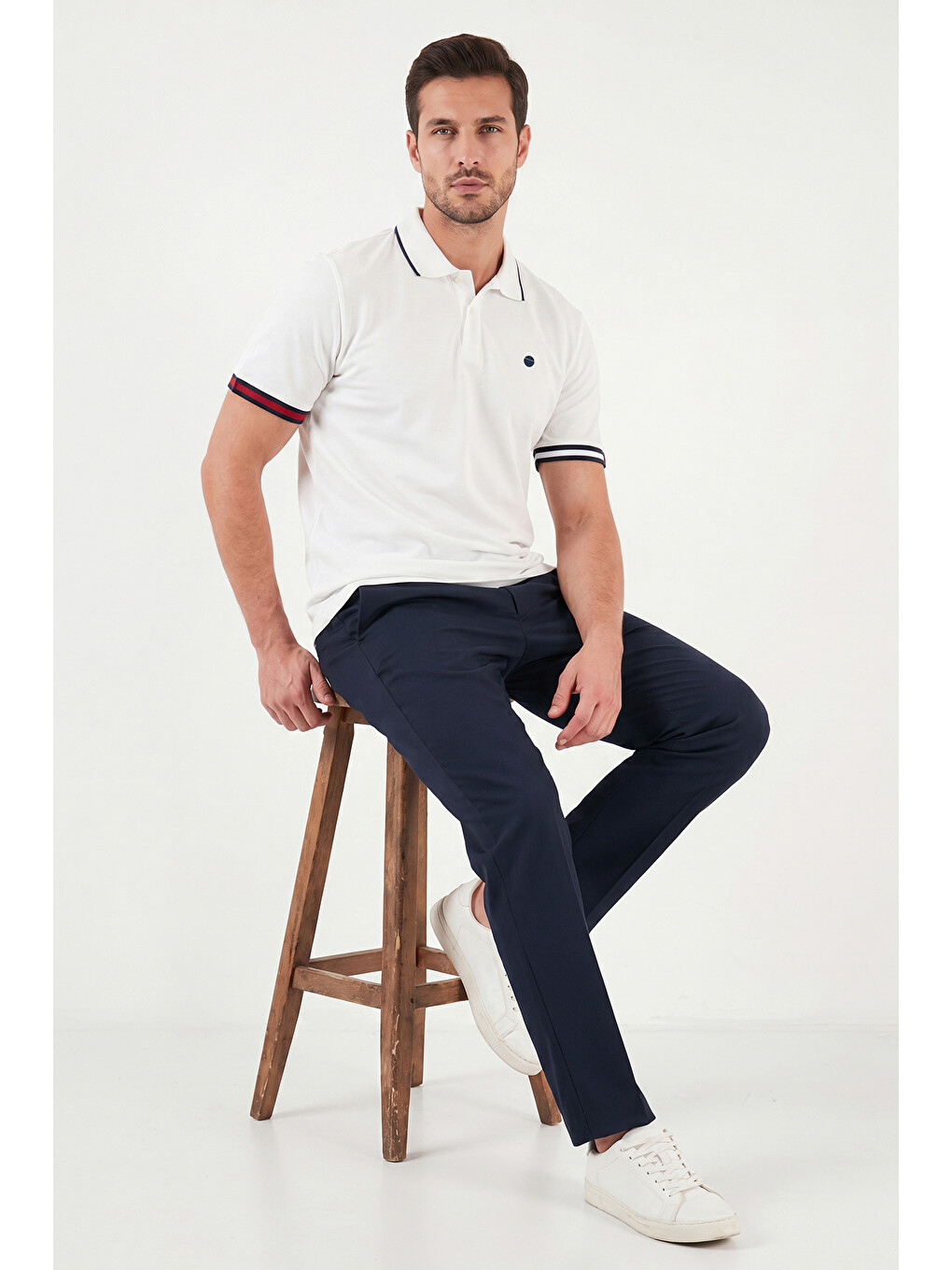 Beyaz Pamuklu Regular Fit Düğmeli Polo T Shirt 5904066-5